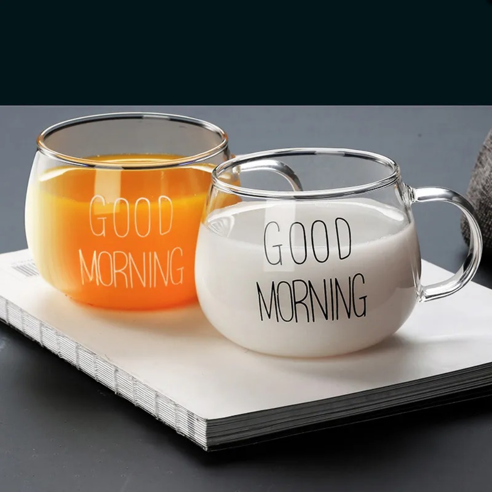 Coffee Tea Name - 1 PC Creative แก้วกาแฟชาถ้วย 350ml พิมพ์แก้วเครื่องดื่มขนมหวานอาหารเช้าถ้วยนมแก้ว