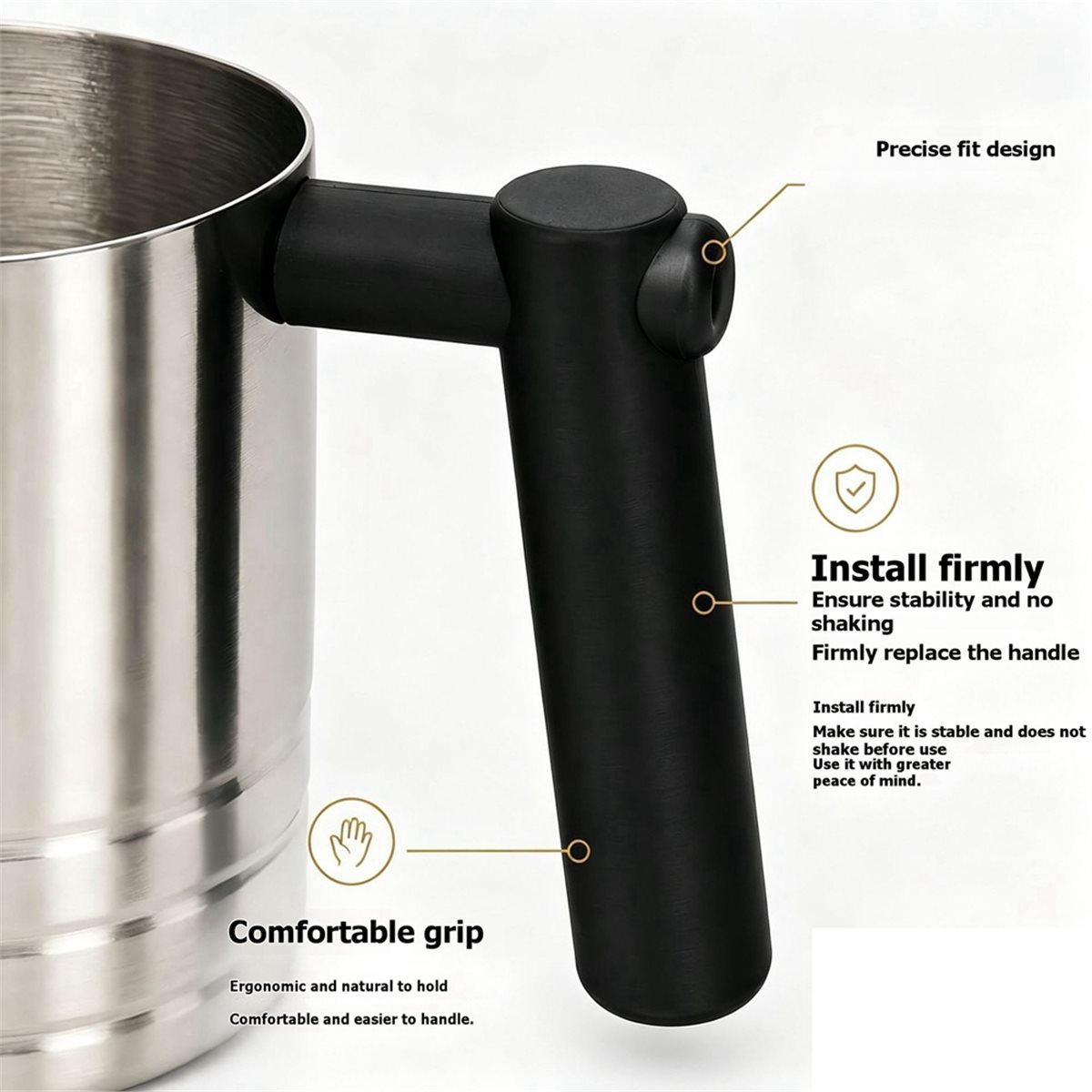 Barista Milk Jug - ด้ามจับเหยือกตีฟองนมสำรองสำหรับเครื่องชงกาแฟ ES601 655 701 Cafe Luxe,