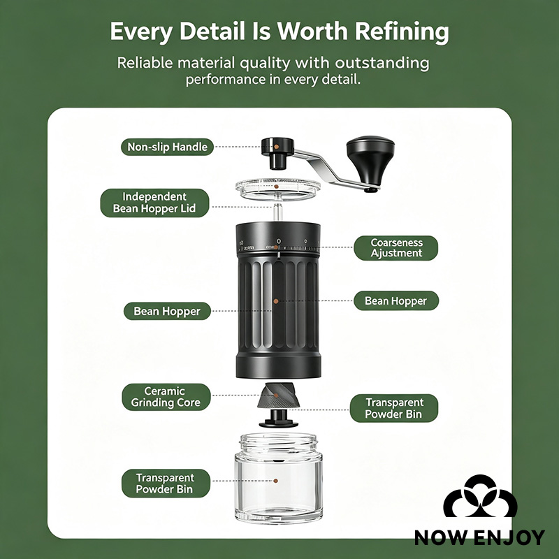 เพลิดเพลินกับเครื่องบดกาแฟแบบม - Burr Hand Grinder บทวิจารณ์และราคา