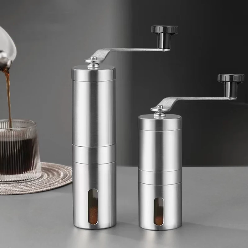 เครื่องบดกาแฟแบบพกพา สเตนเลสสต - Burr Hand Grinder บทวิจารณ์และราคา