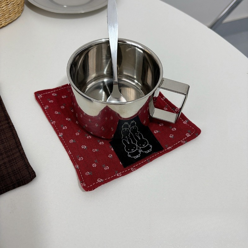 แผ่นรองแก้วผ้าลายมิฟฟี่สุดน่าร - Coffee Tea & Espresso Appliances บทวิจารณ์และราคา