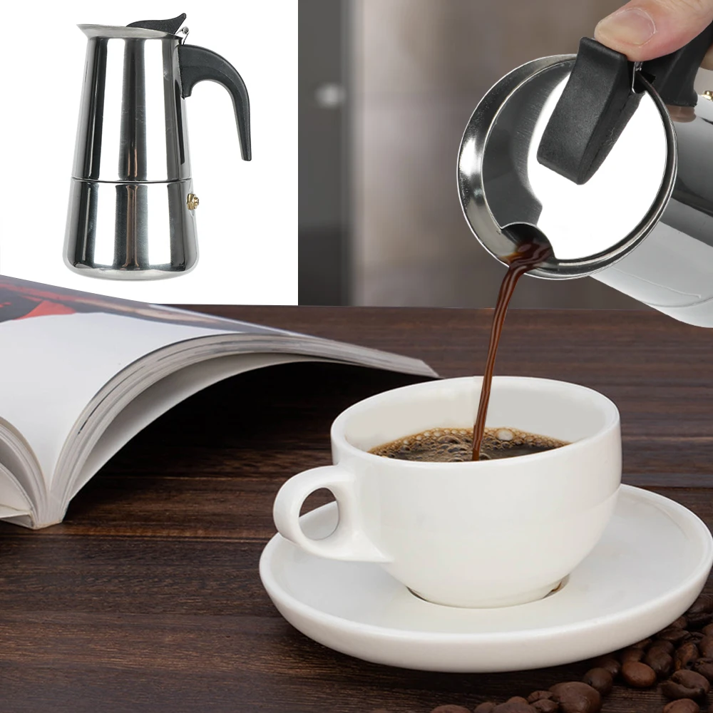 พรีเมี่ยมสแตนเลสเครื่องชงกาแฟ  - Moka Pot Stove บทวิจารณ์และราคา