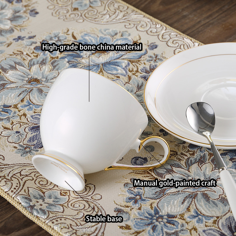 Grace Bone ชุดกาแฟจีนสีขาวทอง  - Coffee Tea And Sugar Set บทวิจารณ์และราคา
