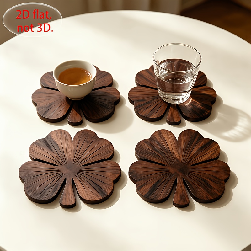 ชุดที่รองแก้วไม้รูปใบโคลเวอร์  - Coffee Tea And Sugar Set บทวิจารณ์และราคา
