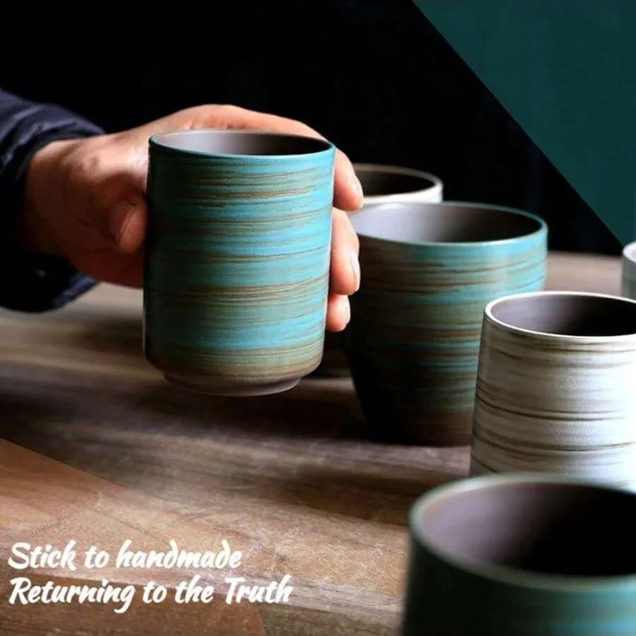 มือวาด Crackle Glaze สโตนแวร์แ - Xbloom Coffee Tea บทวิจารณ์และราคา