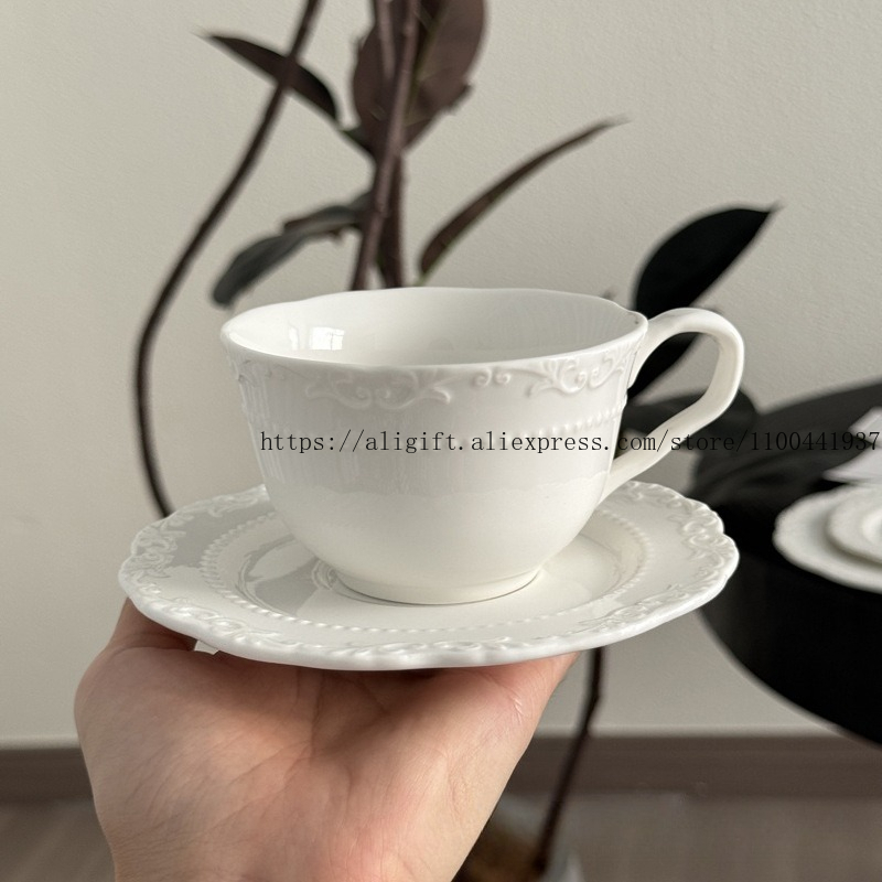 ฝรั่งเศสหรูหรานูนดอกไม้ถ้วยกาแ - Coffee Tea And Sugar Set บทวิจารณ์และราคา