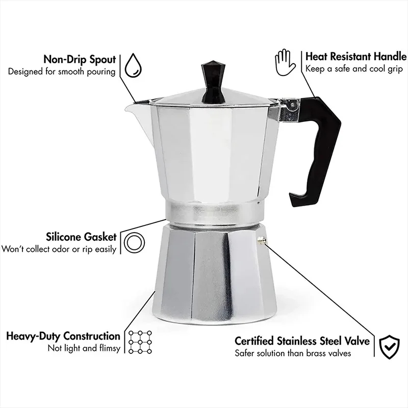 เครื่องชงกาแฟมอคค่าพอทแบบอิตาเ - Moka Pot Stove บทวิจารณ์และราคา