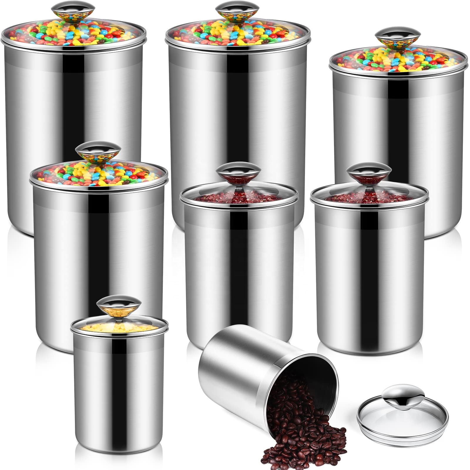 ชุดกระป๋องเก็บอาหารสแตนเลสสำหร - Coffee Tea And Sugar Set บทวิจารณ์และราคา